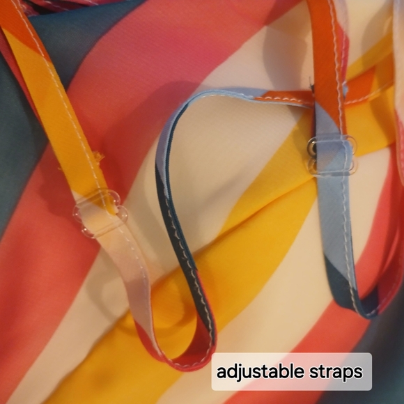 Midnight Doll Multi Color Strpe Dress With Adjustable Straps Size 7 - Picture 6 of 10